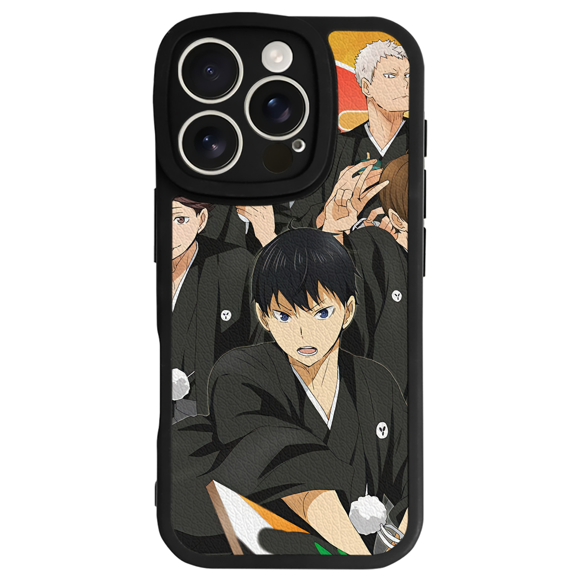 （画像用） ハイキュー!! Haikyu!! 【iPhone 16シリーズ対応】シリコンスマホケース（レザー調） 材質：シリコン
